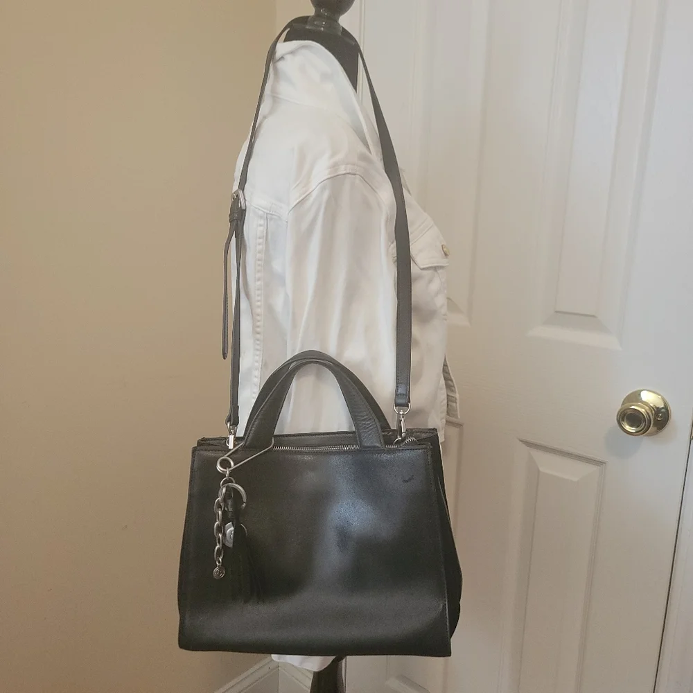 Treasure & Bond Black Leather and Suede Top Handle / Shoulder Bag - Picture 13 of 13